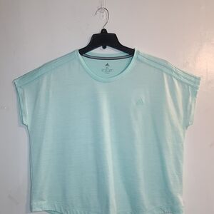 Adidas Women's Light Blue Crop Top